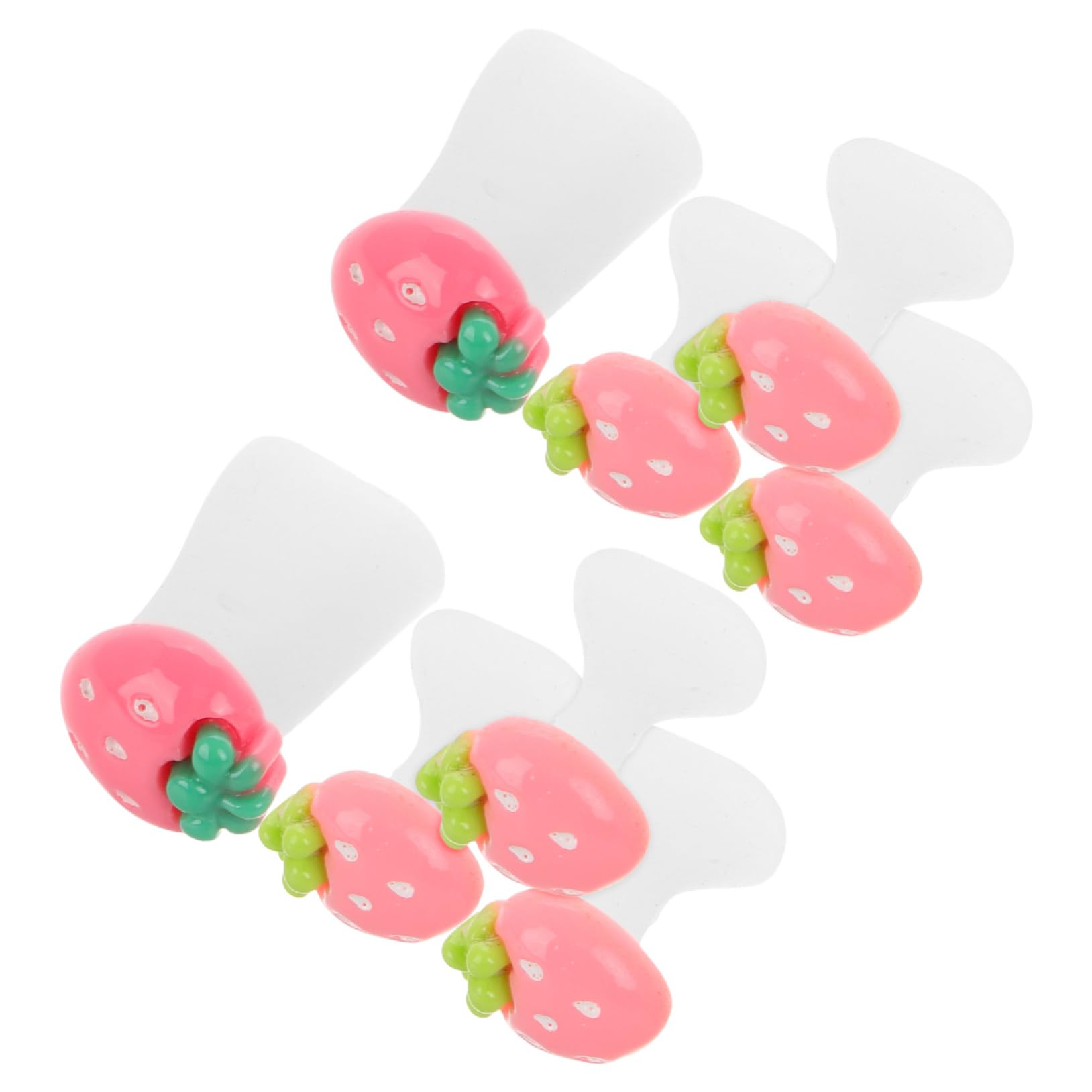 FOMIYES Silicone Toe Separators Pedicure Toe Spacers for Women Gel Toe Separators Overlapping Corrector Toe Nail Separator Strawberry Design Foot Care Tool Nail Art Accessories
