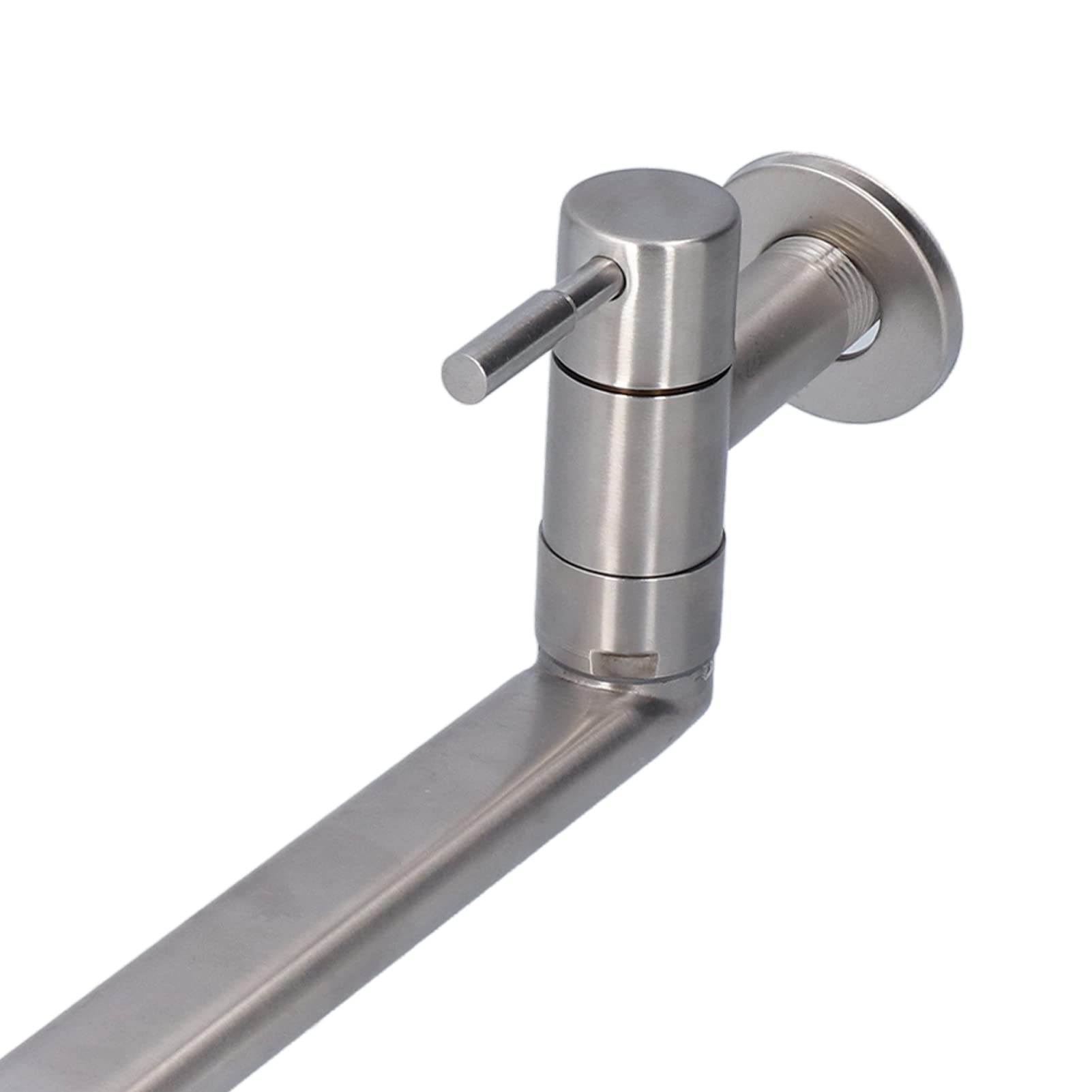 Grifo de Baño y Cocina de Pared G1/2 - Acero Inoxidable, Montado en la Pared, 360° Caño Giratorio Alargado para Lavabos, Fregaderos, Piscinas y Balcón