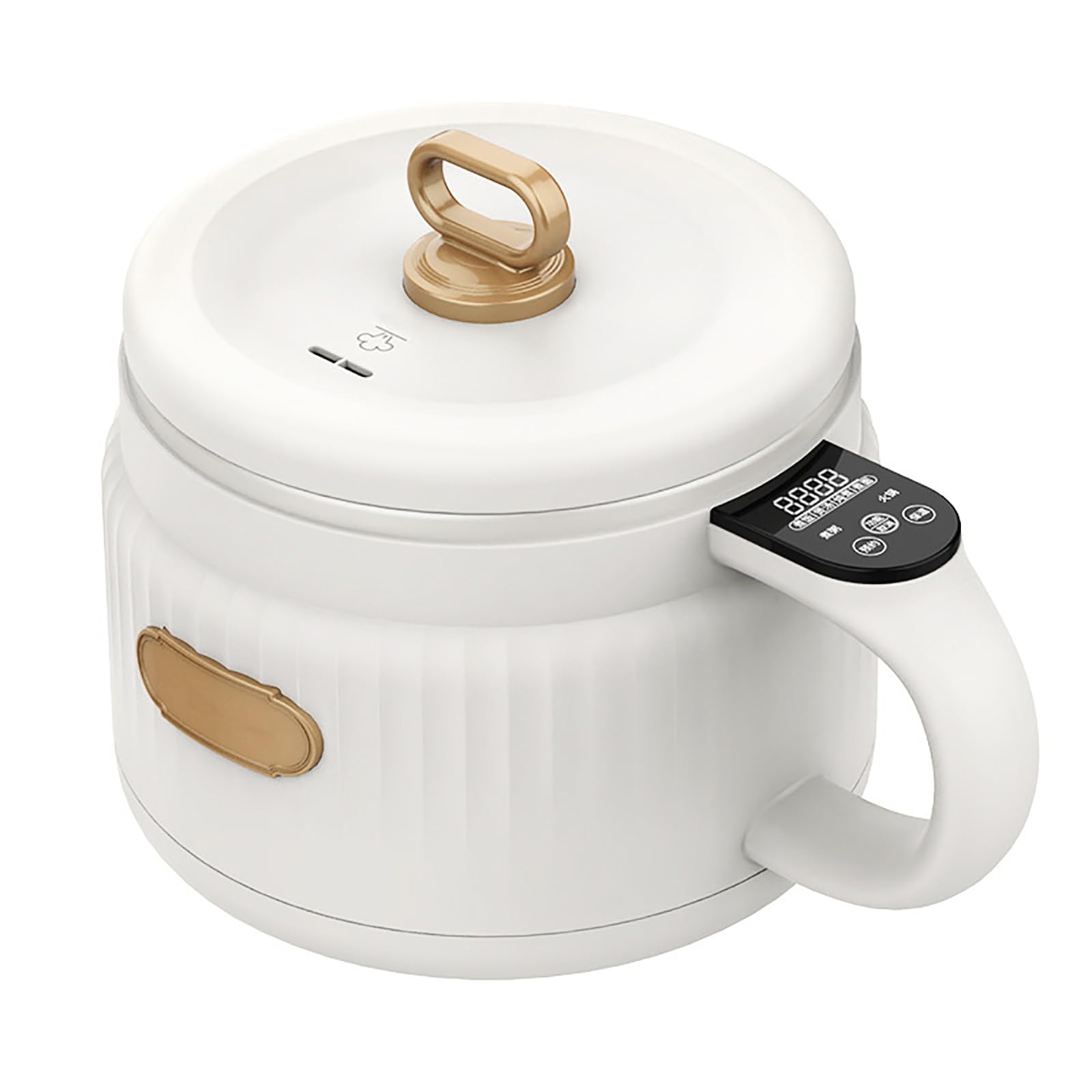 FfiMe Petit cuiseur à Riz, cuiseur à Riz Portable, Pot électrique 1,8 L, Six Modes, Pot antiadhésif, cuiseur à Nouilles pour dortoir de Voyage 1-2 Personnes