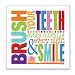 Stupell Home Décor Brush Every Morning Colorful Bathroom Wall Plaque, 12 x 0.5 x 12, Proudly Made in USA