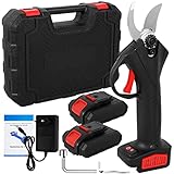 OVLIIYWZY 35Mm Schnurlose Elektrische Gartenschere Elektrische Gartenschere Gartenschere 2 Ebenenöffnungen Wiederaufladbarer Obstbaumzweigschneider Klein