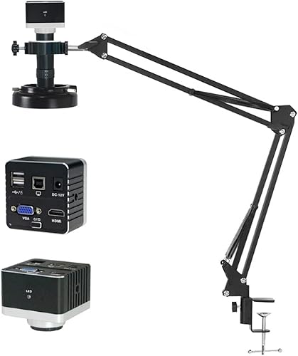 Adaptador de microscopio digital 1080P H_D 130X lente de montaje en C HDMI VGA USB electrónico cámara de microscopio industrial para reparación de