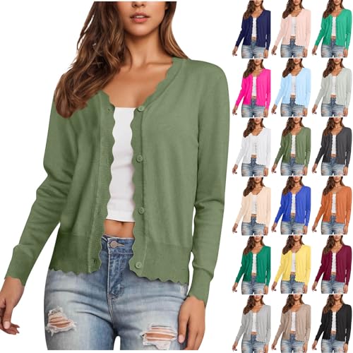 Cardigans for Women Trendy Long Sleeve Open Front Cardigan Sweaters Button Down Knit Shrugs Casual Fall Outfits
