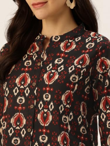 Image of Printed Mandarin Shirt - Casual & Chic (S-3XL)