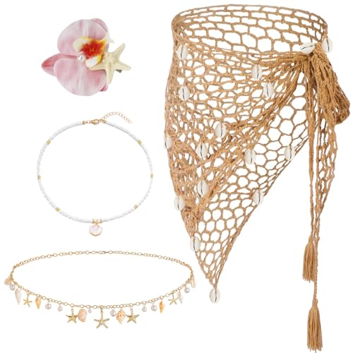 4 Set Mermaid Costume Swimwear Hand Crochet Skirt...