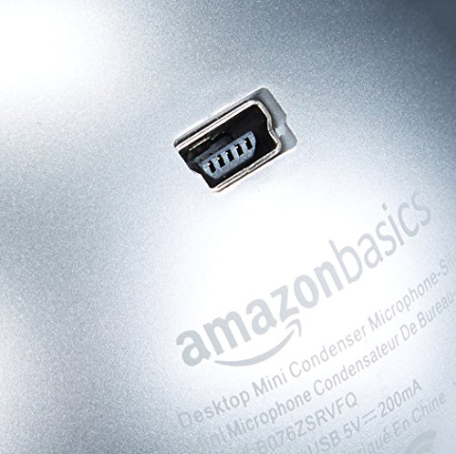 Amazon Basics - Mini-Kondensatormikrofon, Tischmikrofon, Silber – Bild 8