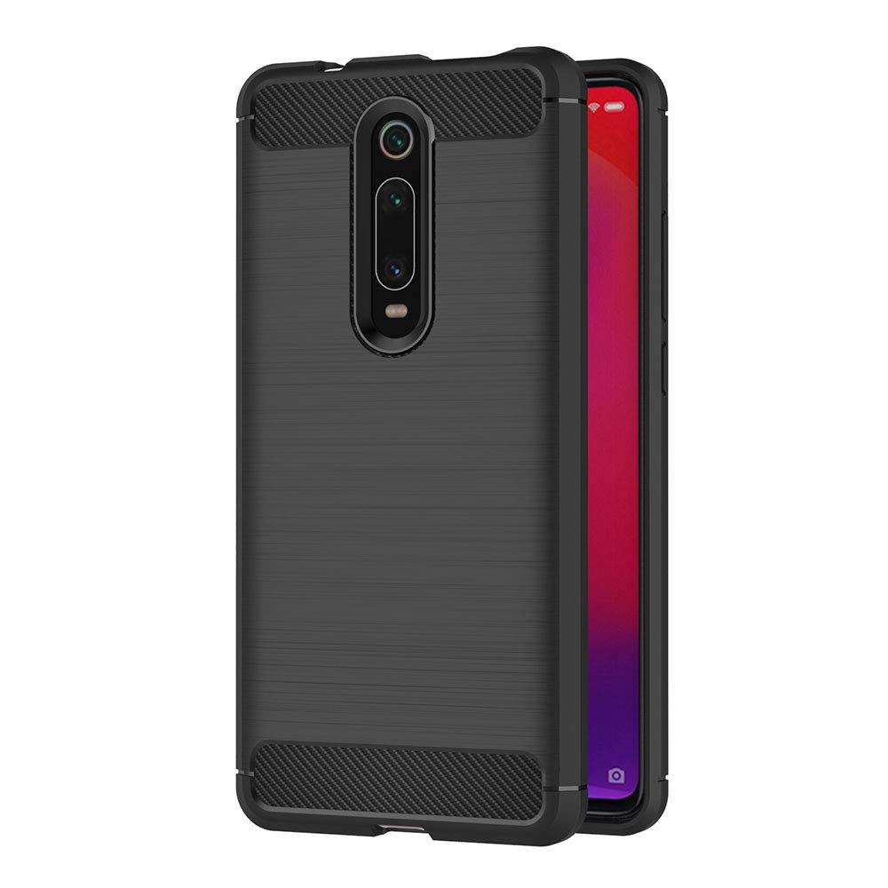 AICEK Compatibile con Xiaomi Mi 9T Cover, Protettiva Silicone Custodia Bumper Case Molle di Sottile Antiurto Nero