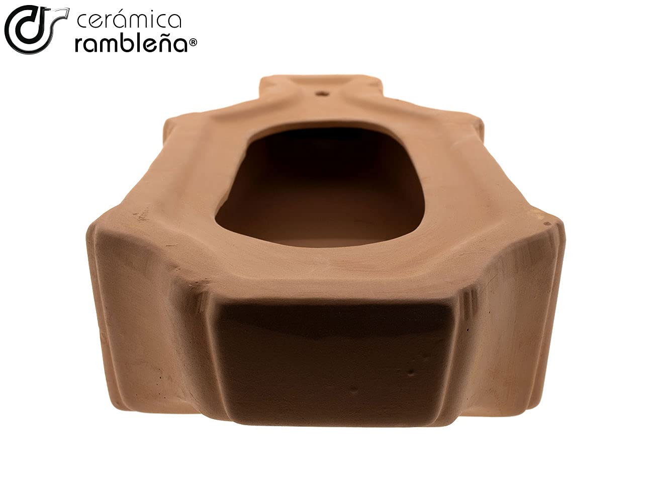 CERÁMICA RAMBLEÑA | Aplique de Pared | Aplique Exterior | Aplique rústico Exterior | Aplique Pared de Barro Rojo - Modelo 03 | 23x50x12 cm