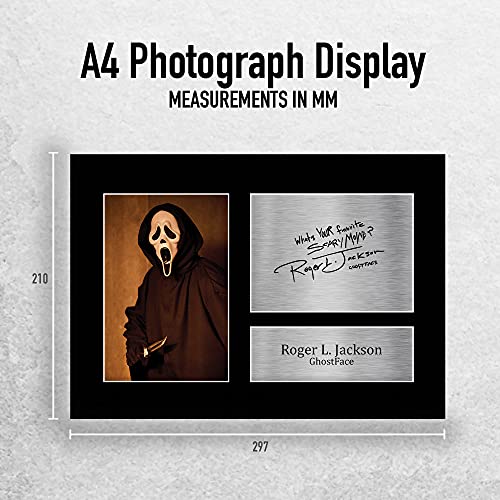 HWC Trading A4 Roger L Jackson Scream Ghost Face Gifts Printed Signed Autograph Picture for Movie Memorabilia Fans - Image 2