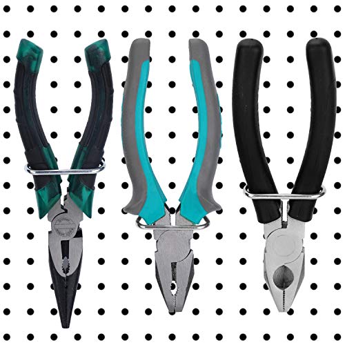 Hotop HOTOP-PLIER HOLDERS-0229 Pegboard Plier Holders, Stainless Steel Double Loop Pegboard Hooks Accessories Shelving Display Organizer Hooks thumb #3