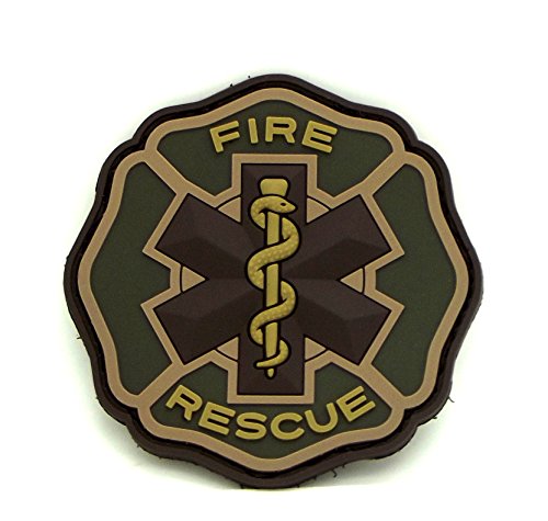 Multicam EMT Paramedic Firefighter Fire Rescue PVC Patch