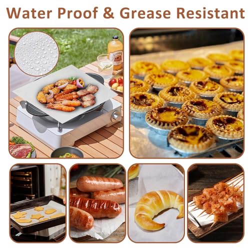 100PCS Deli Paper Sheets 12×12", Unbleached White Wax Paper Sheets for Food Basket Liners, Precut Parchment Paper Baking Sheets for Cookies, Grease Resistant Sandwich Wrappering Paper by Neyimqr - Image 8