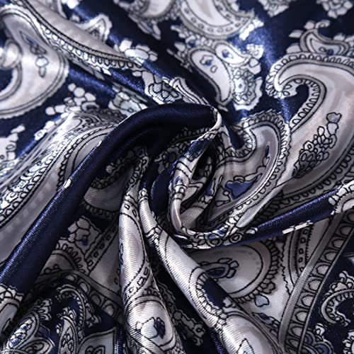 5-Pack Women's Silk Square Scarf Set - Soft Bandana Head Wrap, Headscarf, Hair Accessory - 60x60 cm (Multipurpose Fashion Scarf)4