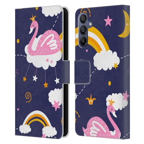 Funda Samsung Galaxy A15 de Cuero Haroulita Noche de flamencos para Salidas y Viajes