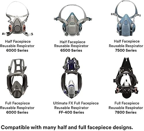 Miniatura 4 de 7093 Filtro de partículas Uso con retenedor de filtro Piezas de cara media y completa 6000, 7000 y FF-400 Series, usd para amianto, pintura, sílice,