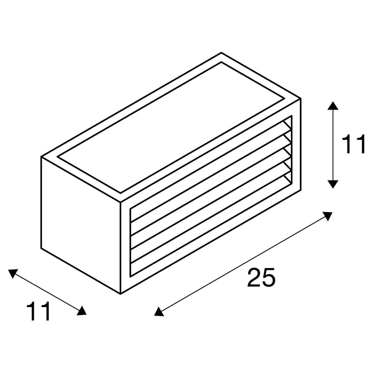 SLV 232497 Applique murale BOX-L; rouille