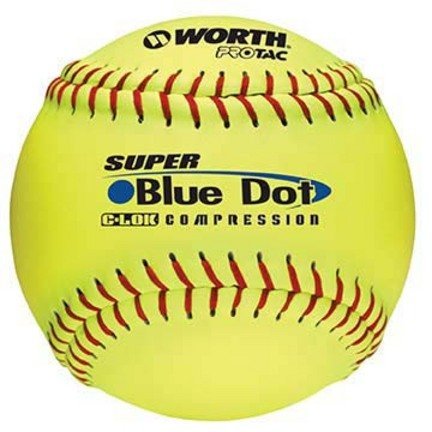Worth 12" Super Blue Dot® Softballs from 1 Dozen