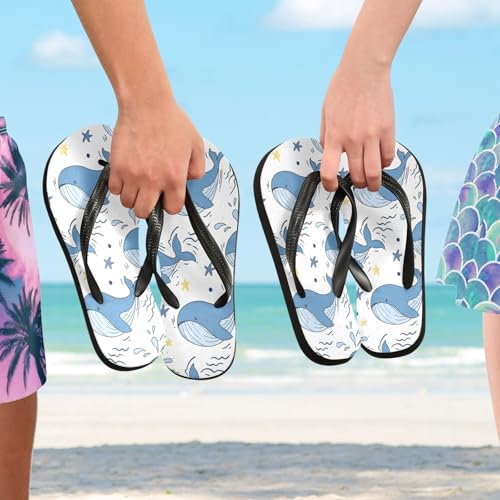 STAYTOP Cute Blue Whales Flip Flops Sandals of Men's & Women's,Sandals Beach Slippers Shower Slides4