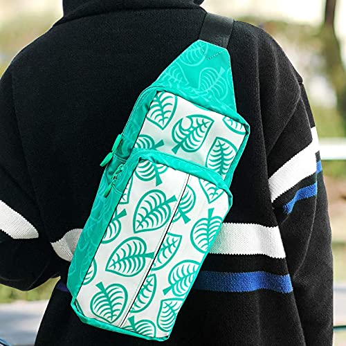 Switch Travel Bag, Compatible for Nintendo Switch / Switch OLED,Console,Dock,Joy-Con&Switch Accessories, Nylon Water Resistant Portable Shoulder Chest Crossbody Side Bag Sling Backpack for Men & Boys - Thumbnail 2