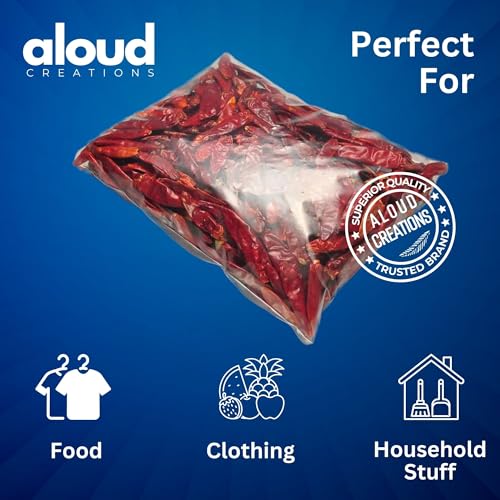Image of Aloud Creations 50 Pc LDPE Food Grade Plastic Bags for Packaging and Storing | Ideal for Hot or Cold | Liquid Packing Material | 60 Microns Thickness | 10x14 inch | 25x35 cm