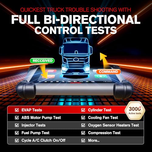 Autel MaxiSys MS908CV II Top CV Scanner, 2026 V2.0 of MS908CV Heavy Duty Diesel Truck Diagnostic Tool, OE-Level J2534 Functions, Lite of MS909CV, Bidirectional 3000+ Test, 64 Services, 10 OS 4/128GB - Image 5