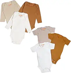 Kit 6 Body Minimalista Manga Curta e Manga Longa Para Bebês Unissex Menina Menino Baby Greg - RN ao GG