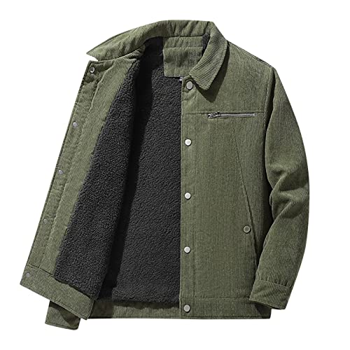 Veste vintage pour homme en velours de qualité supérieure col montant boutonné
