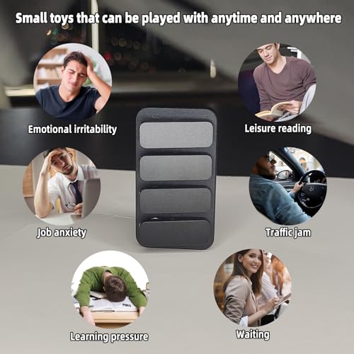 DYNAAGE Fidget Toys Adults - Metal Slider EDC Magnetic Haptic Clicker, Stress Relief, Quiet Anxiety & ADHD Focus Tool, Portable Office & Class & Travel Gift (Matte Sliver) by DYNAAGE - Image 4