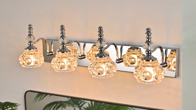 LBSQJ 4-Light Vintage Bathroom Vanity Light Fixture Industrial