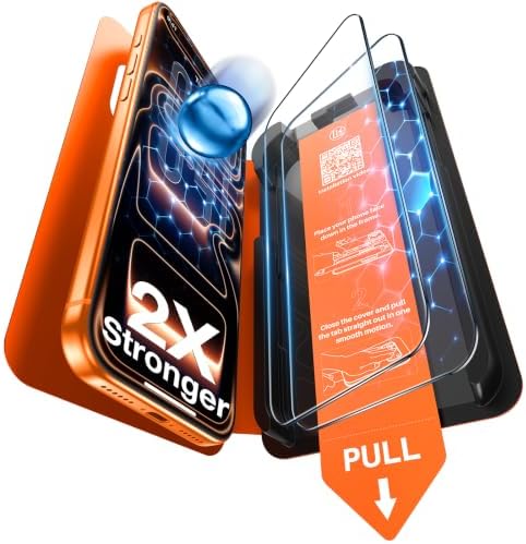 LK für iPhone 17 Pro/18 Pro Panzerglas, 1-Schritt-Montage | Full Coverage HD Displayschutz, blasenfrei, kratzfest, bruchsicher, Anti-Fingerabdruck, kompatibel mit Hülle, 2 Stück