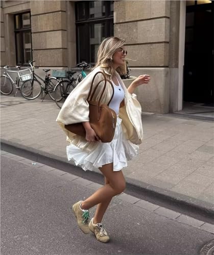 Balloon Sleeve Jacket for Women, Womens Puffed Bomber Jacket, Long Sleeve Pleated Streetwear4