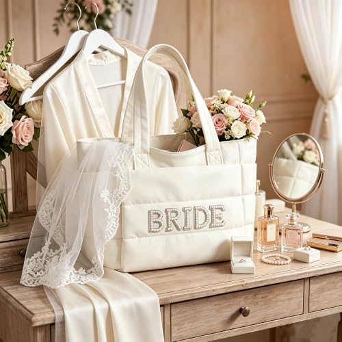 Bolso Tote Puffy para Novia miniatura 2