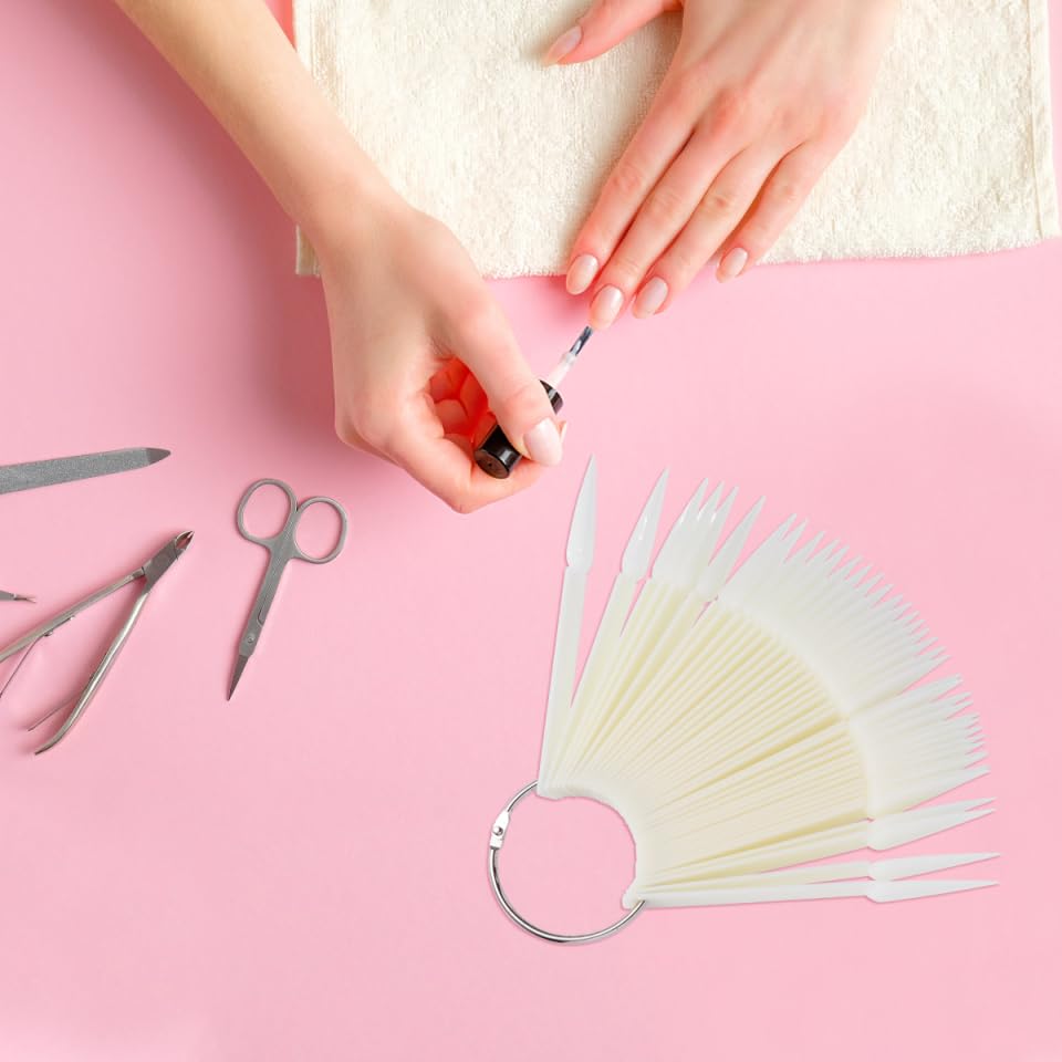 Nail Tips Display Board 160 Pcs Fan Shape Coffin