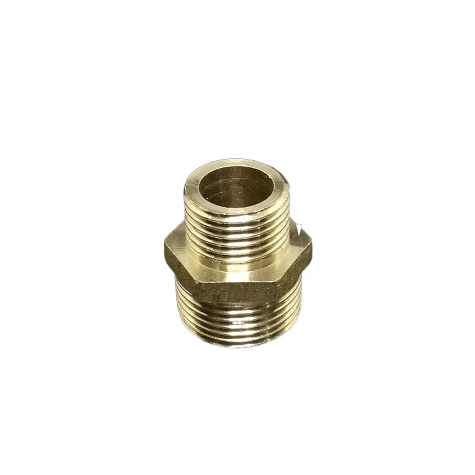3pc Brass Pipe Hex Nipple Fitting Quick Coupler Adapter BSP Male Thread Reducer(DN15-DN20x50g)