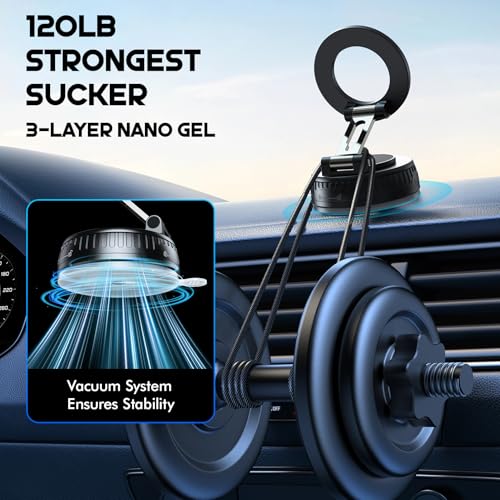 Ktryman Magnetic Car Mount – 360° Rotating Suction Cup for MagSafe iPhones — view 3