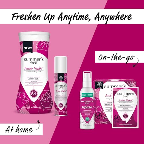 Image of Summer's Eve Amber Nights with Oat and Shea Extracts, Daily Refreshing All Over Feminine Body Wash, Removes Odor, Feminine Wash pH Balanced, 15 fl oz (Pack of 2)