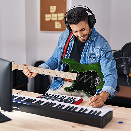 Image of GLARRY Full Size Electric Guitar for Music Lover Beginner with 20W Amp and Accessories Pack Guitar Bag (GREEN, Left Handed 39 inch)