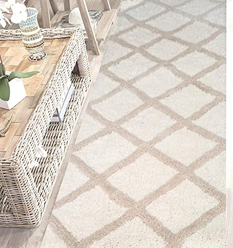 Image of Modern Micro Fiber Rug /Carpet for Hall, Bedroom, Kichen, Kids Room, Baby Room Etc.Color-Ivory N Beige Size 2x3 feet