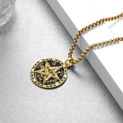 Tetragrammaton Necklace 925 Sterling Silver Tetragrammaton de Plata Tetragrammaton Pendant Amuletos de Protección y Buena Suerte for Men3