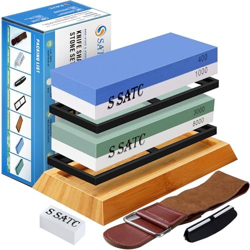 Diamant Schleifstein Set 4-teilig - Messerschärfer Mit Körnung 120# 240# 600# 1000# Inklusive Basis