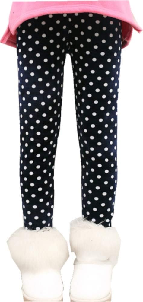 Kids Girls Velvet Leggings Thick Stretch Fleece Lined Toddler Tights Warm Toddler Full Length Pants