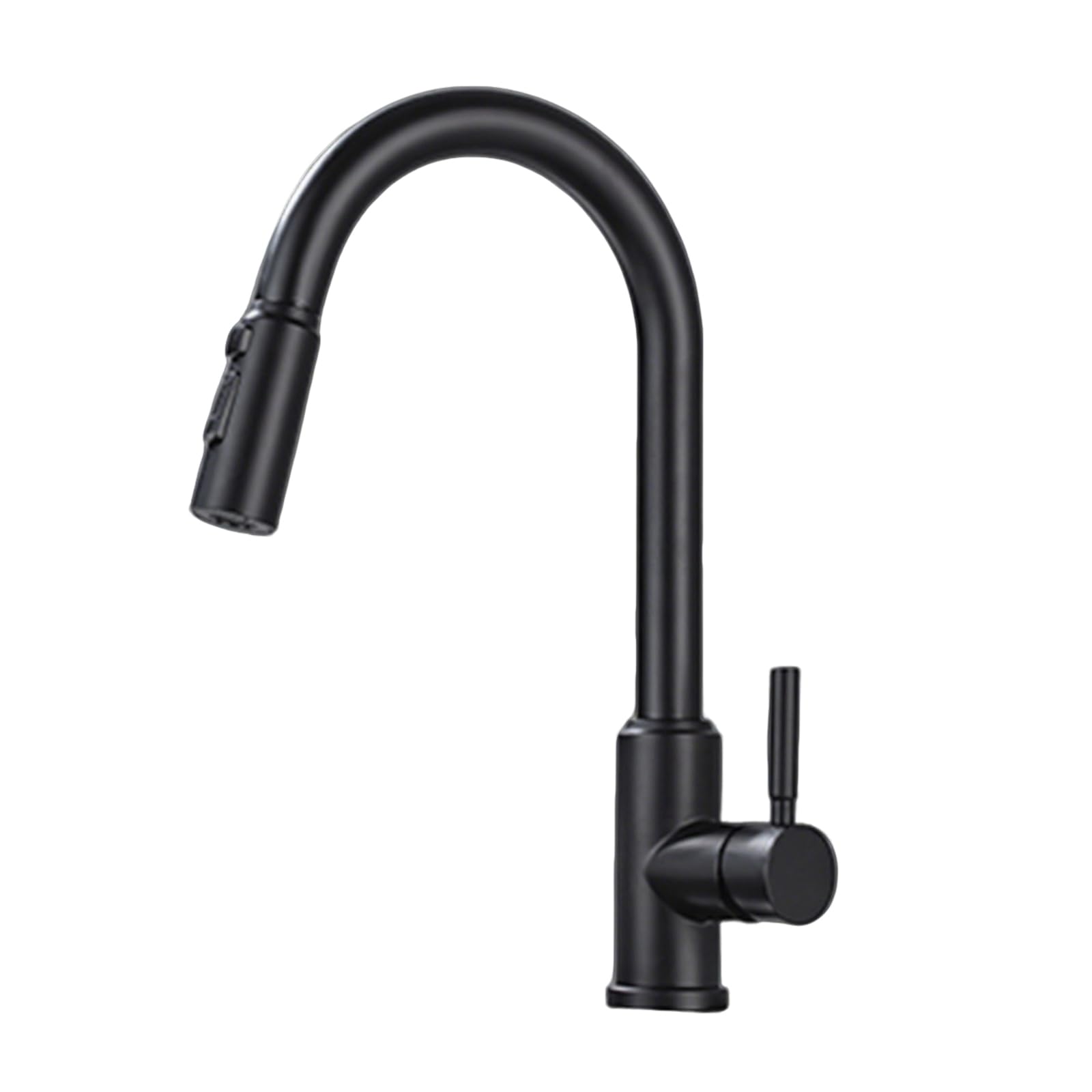 ZYCHSJXA Kitchen Tap with Pull Out Spray 360° Swivel 3 Modes Hot and Cold Stainless Steel,Black
