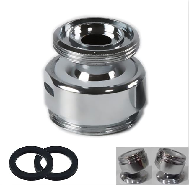360 Degree Swivel Faucet Adapter, 16mm Male to 22mm Male NPT Thread Brass Sink Faucet Adapter Water Purifier Tap Aerator Connector