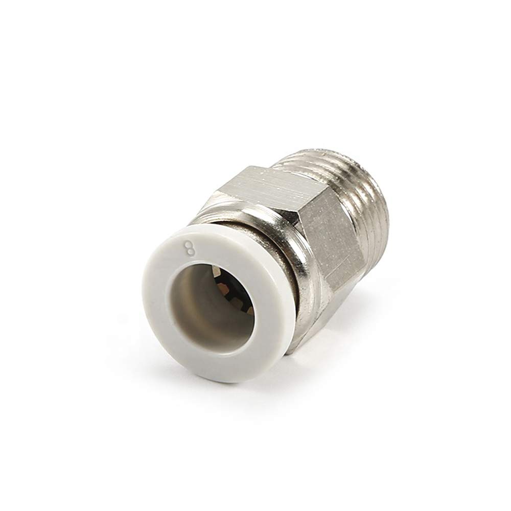 HOSEMART 8mm Tube 1/8" Inch BSP Male Air Push Type Pneumatic Pipe Fittings (Pack of 5) (B08ZNJQ48B) Amazon Price History, Amazon Price Tracker
