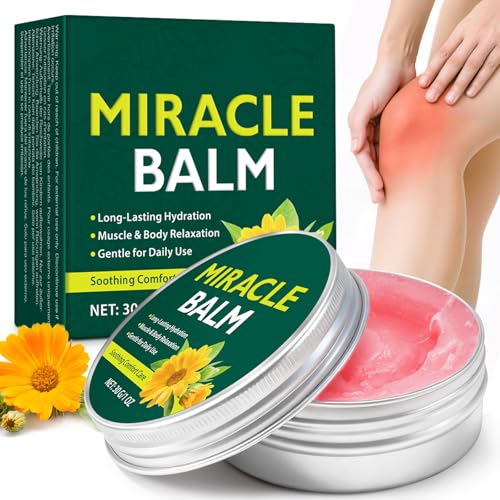 Miracle Balm,Crema Natural Multipropósito Para Piernas,Espalda,Manos Y Pies–Crema De Articulación Calmante Absorción Rápida Para Todo El Cuerpo,Hidratación Diaria-Adecuado Para Todos Los Tipos De Piel