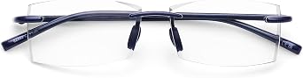 DOOViC Reading Glasses Rimless One-Piece Design Anti Blue Light