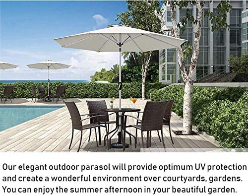 Sombrilla jardin 2.7M paraguas al aire libre terraza piscina CLSDRZC 7