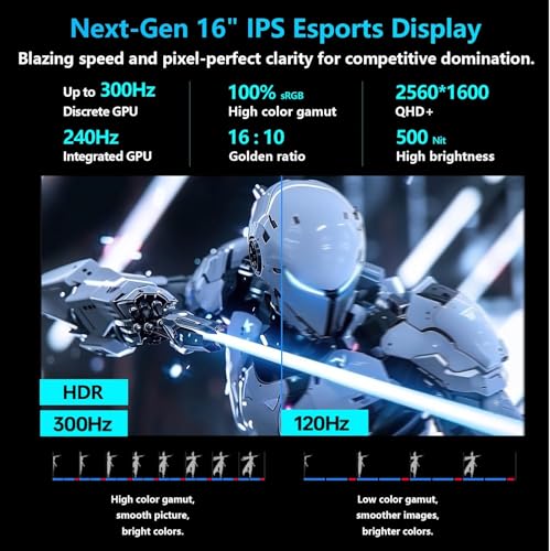 Image of Thunderobot Radiant 16 Gaming Laptop, 16 inch QHD+ 300Hz 2.5K Display, Core i9-14900HX, GeForce RTX 5070 Ti, 32GB DDR5 RAM, 1TB SSD, RGB Backlit Keyboard, Wi-Fi 6, Win 11 Home
