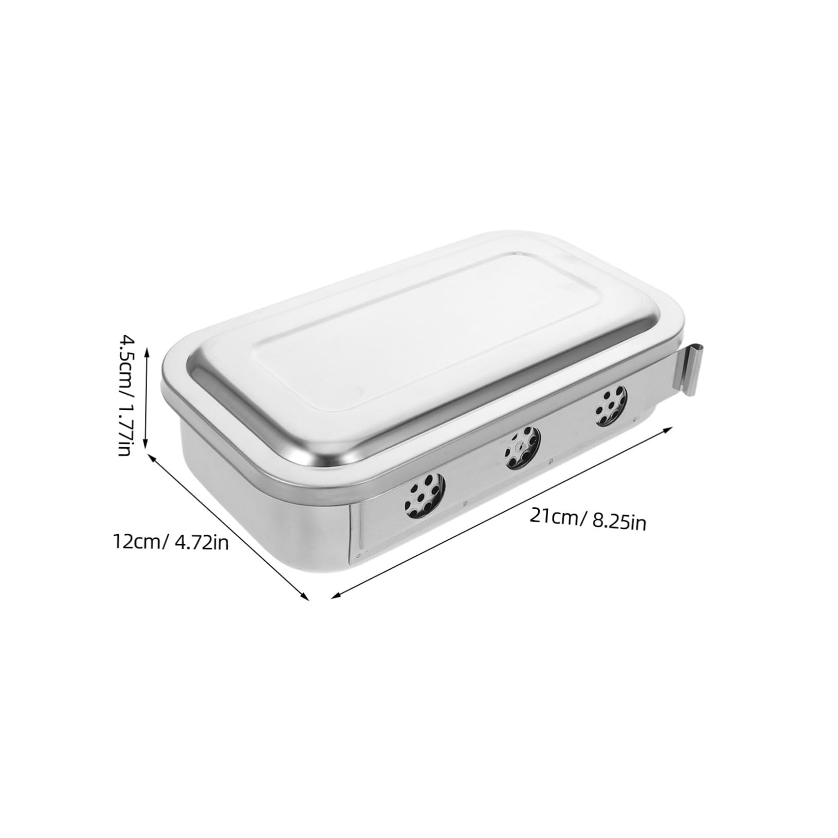 PRETYZOOM 3 Piezas Disco De Instrumento Quirúrgico Bandeja De Instrumentos Médicos Con Tapa Placa Con Tapa Plata Acero Inoxidable