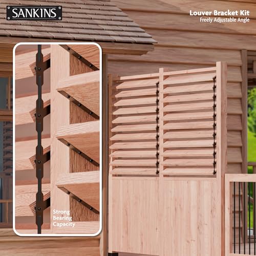 SANKINS Deck Sunblind System Window Louver Kit, Louver Pergola Kits Pergola Brackets, Heavy-Duty Louver Kit for Blinds and Shutters, Louver Shutters Hardware Kit Up to 22 Boards, 2pcs by SANKINS - Image 3